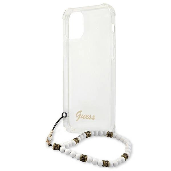 Guess GUHCP12MKPSWH iPhone 12/12 Pro 6.1" Transparent Hardcase White Pearl