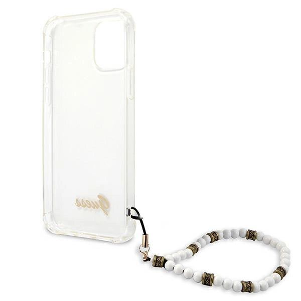 Guess GUHCP12MKPSWH iPhone 12/12 Pro 6.1" Transparent Hardcase White Pearl