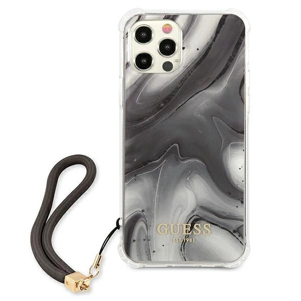 Guess Marble Collection iPhone 12 / iPhone 12 Pro Case - Grå