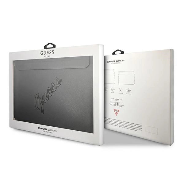 Guess Saffiano Script cover for a 13" laptop - black