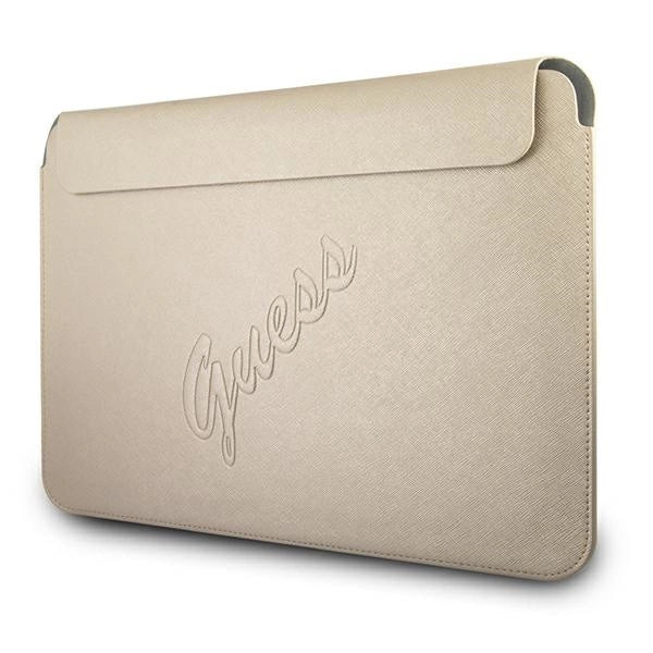 Guess Saffiano Script case for a 13" laptop - gold