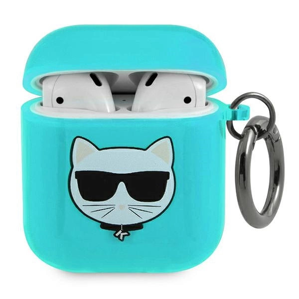 Karl Lagerfeld Choupette Case til AirPods 1/2 - Blå