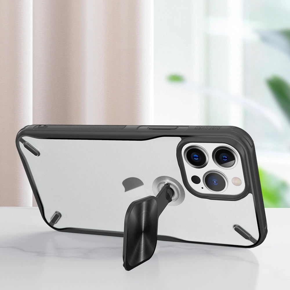 Nillkin Cyclops Case holdbar kuffert med kameraomslag og sammenklappelig stand til iPhone 13 Pro Max sort