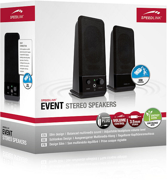 SPEEDLINK EVENT Sort Ledningsført 5 W