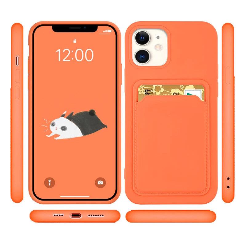 Card Case Silicone Wallet Case With Card Slot Documents For Samsung Galaxy S21 + 5G (S21 Plus 5G) Sort