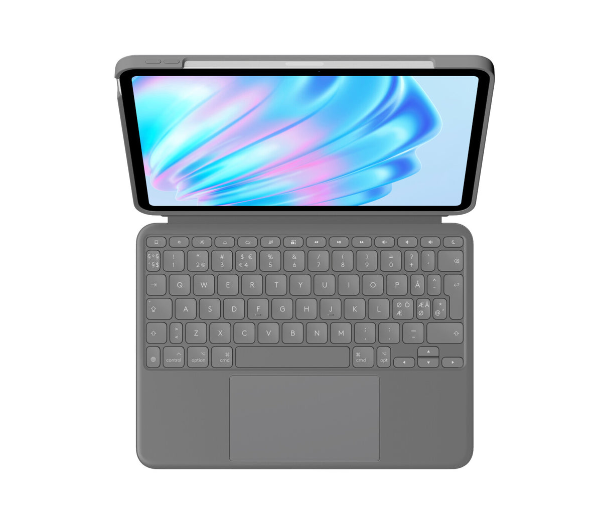 Logitech Combo Touch QWERTY Dansk, Finsk, Norsk, Svensk Smart Connector Grå