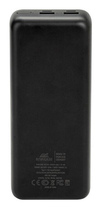 Rivacase VA1080 powerbank Lithium polymer (LiPo) 30000 mAh Sort, Blå