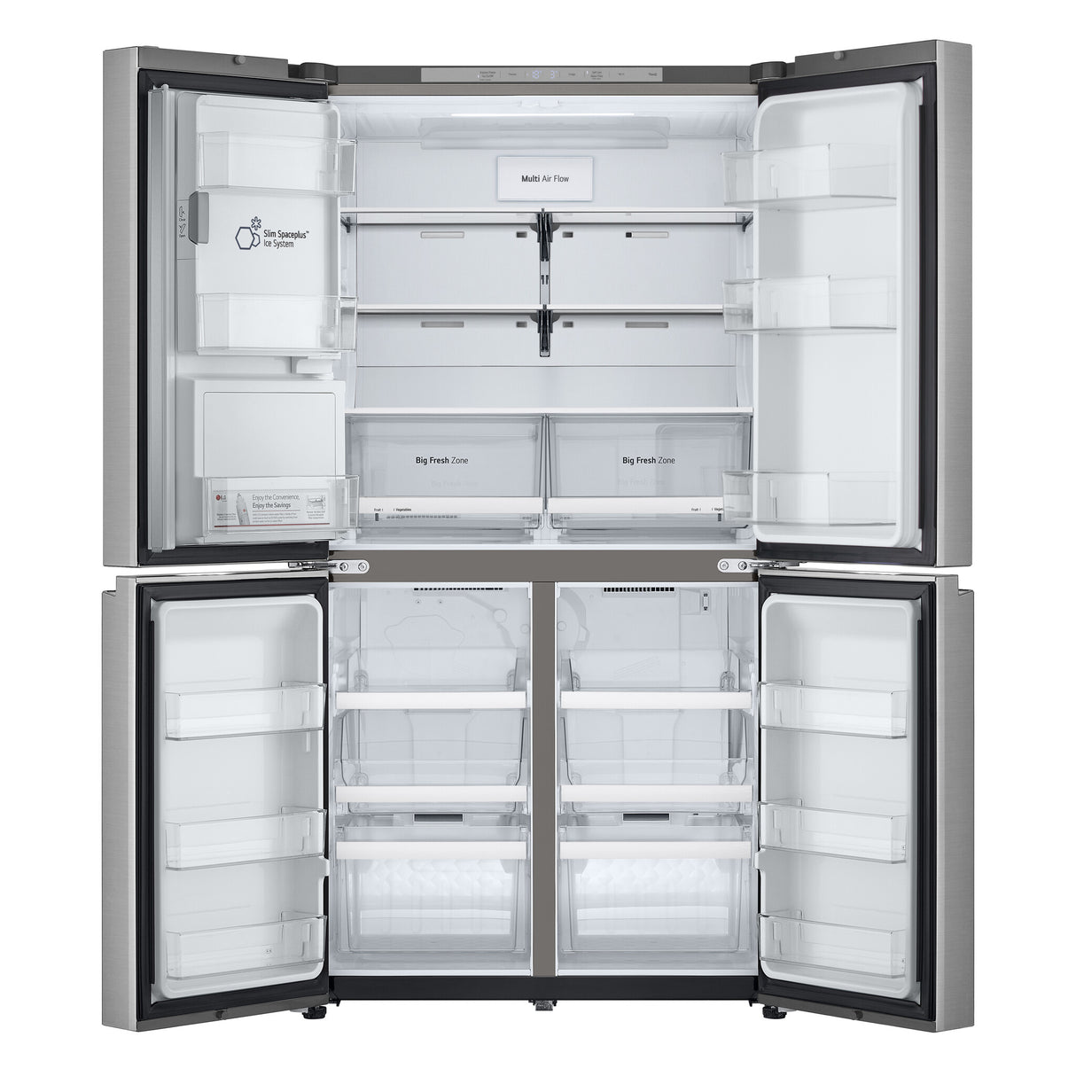 LG GML960PYFE side-by-side køle-fryseskab Fritstående 637 L Sølv