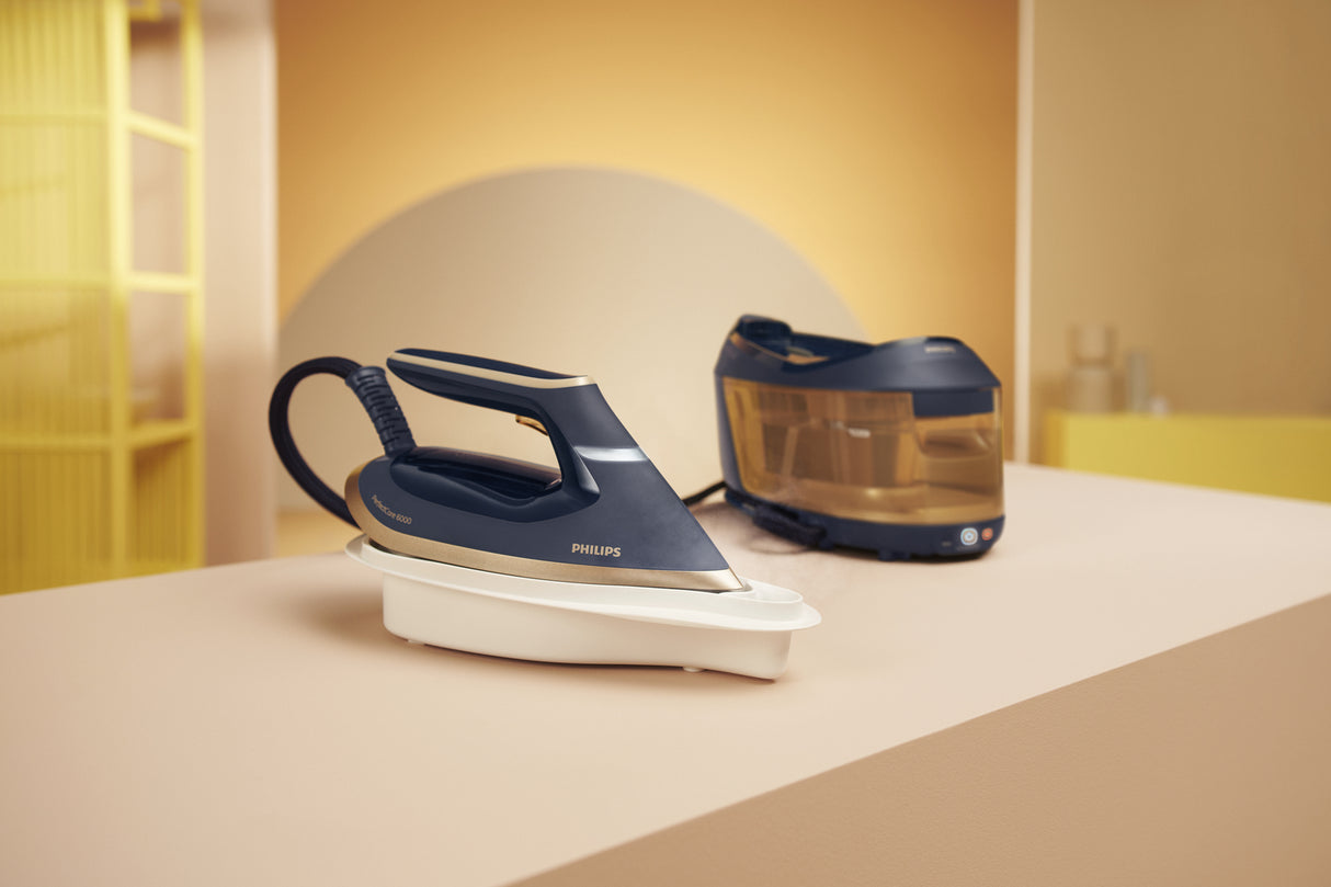 Philips PSG6066/20 Dampstrygning station 2400 W 1,8 L SteamGlide Advanced Blå, Guld