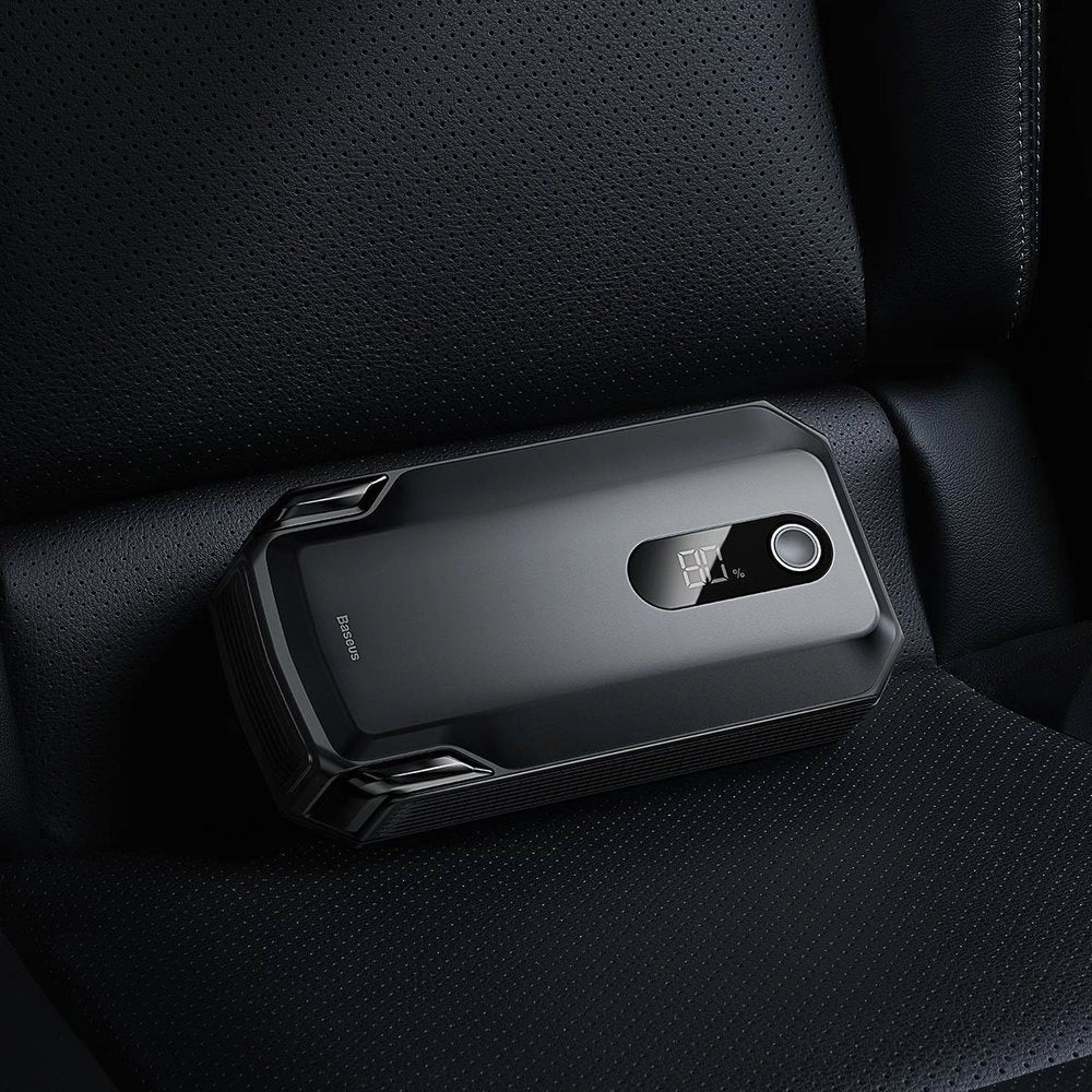 Baseus powerbank Power Starter Jump Starter start enhed booster 20000mAh 12V (2000A / 1000A) + krokodille klip kabler sort (CGNL020001)