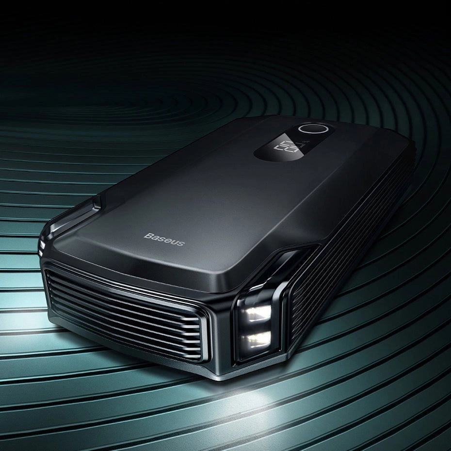 Baseus powerbank Power Starter Jump Starter start enhed booster 20000mAh 12V (2000A / 1000A) + krokodille klip kabler sort (CGNL020001)