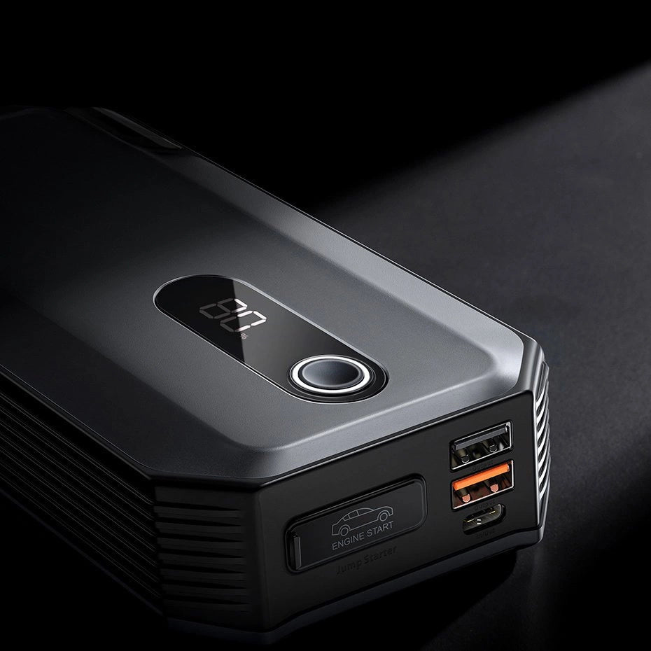 Baseus powerbank Power Starter Jump Starter start enhed booster 20000mAh 12V (2000A / 1000A) + krokodille klip kabler sort (CGNL020001)