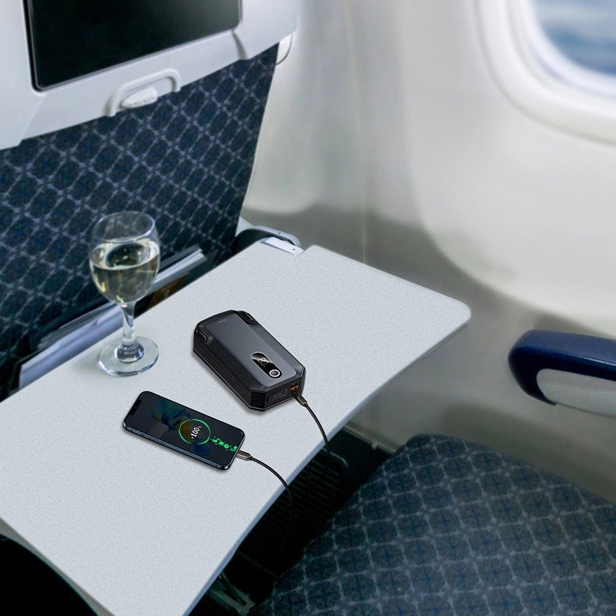 Baseus powerbank Power Starter Jump Starter start enhed booster 20000mAh 12V (2000A / 1000A) + krokodille klip kabler sort (CGNL020001)