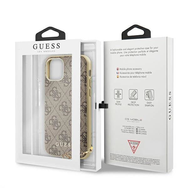 Guess GUHCN61GF4GBR iPhone 11 6.1" / Xr brun/brun hard case 4G Charms Collection