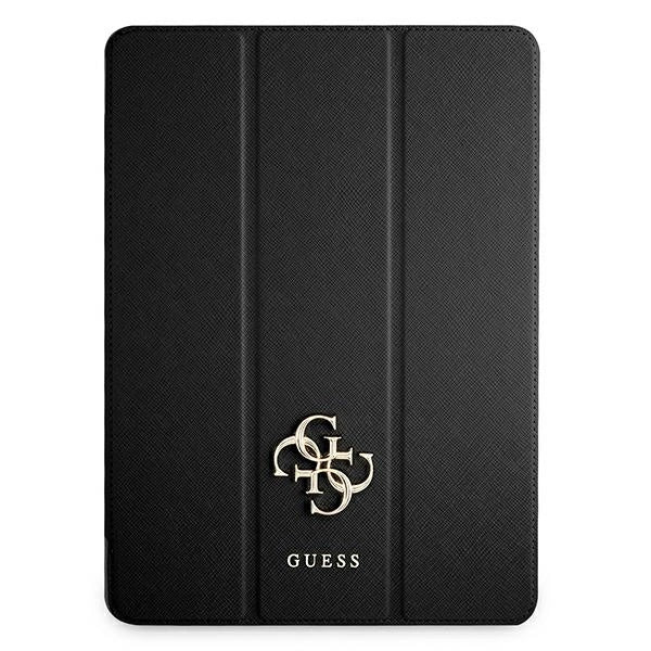 Guess Saffiano Collection-kasse til iPad 12.9" 2021 Bogomslag - sort