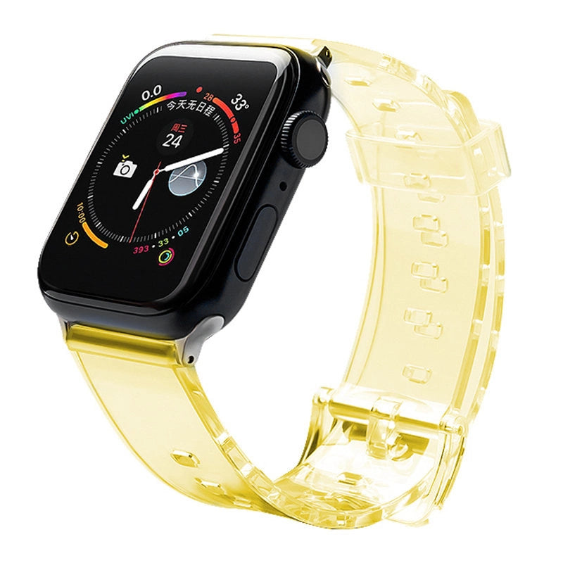 Silicone Strap Armbånd Armbånd Strap Light til Apple Watch 38 / 40 mm - Gul