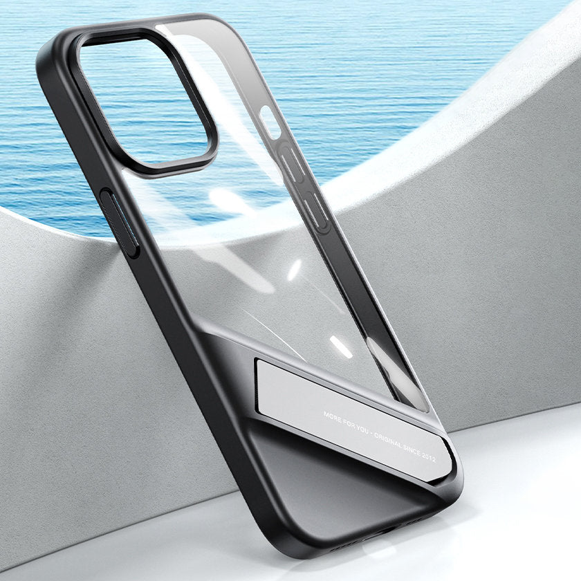 Ugreen Fusion Kickstand Case iPhone 13 Pro Hard Cover med Gel Frame og Stand sort (90153)