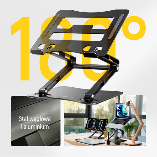 Wozinsky WRS-CPY75DSB Stander til laptop og tablet Sort 43,9 cm (17.3")