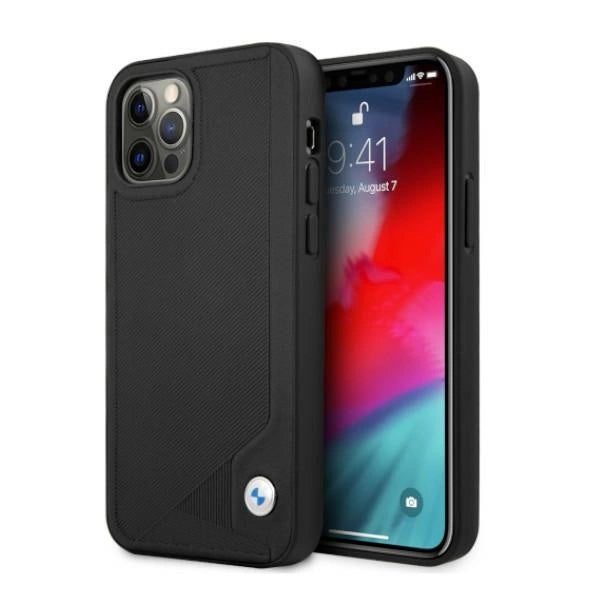 Etui BMW BMHCP12LRCDPK iPhone 12 Pro Max 6,7" sort/sort hårdkasse læder Deboss