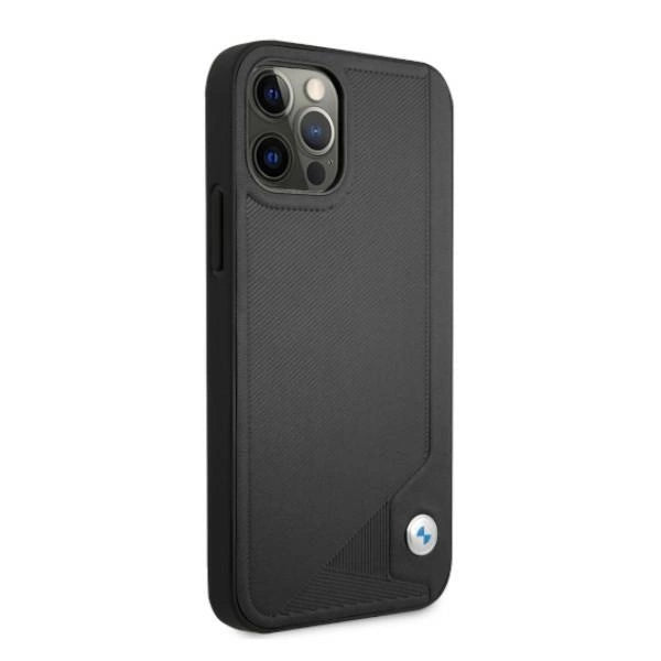 Etui BMW BMHCP12LRCDPK iPhone 12 Pro Max 6,7" sort/sort hårdkasse læder Deboss