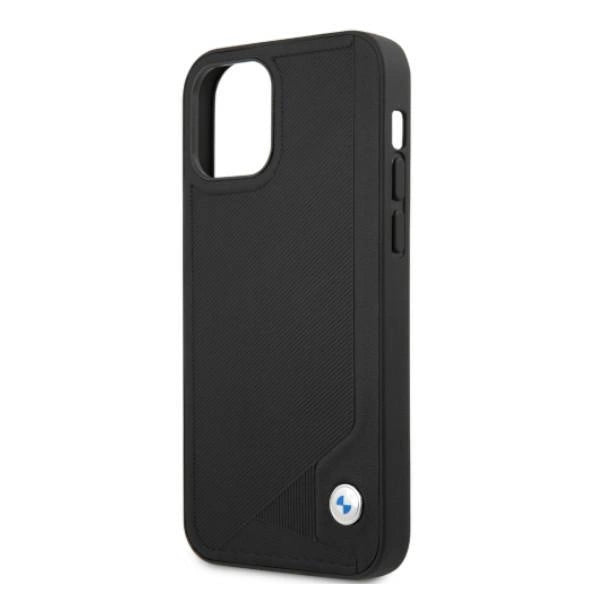 Etui BMW BMHCP12LRCDPK iPhone 12 Pro Max 6,7" sort/sort hårdkasse læder Deboss