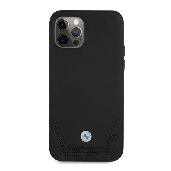 Etui BMW BMHCP12LRSWPK iPhone 12 Pro Max 6,7" sort/sort hårdkasse Læder Perforeret