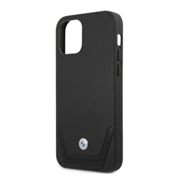 Etui BMW BMHCP12LRSWPK iPhone 12 Pro Max 6,7" sort/sort hårdkasse Læder Perforeret