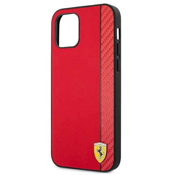 Ferrari FESAXHCP12LRE iPhone 12 Pro Max 6.7" rød/rød hardcase On Track Carbon Stripe