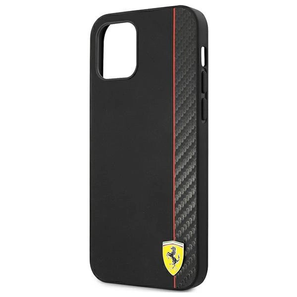 Ferrari FESAXHCP12SBK iPhone 12 mini 5.4" sort/sort hardcase On Track Carbon Stripe