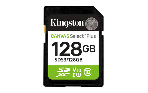 Kingston Technology 128 GB SDXC Canvas Select Plus Gen3 150 MB/s C10 UHS-I U1 V10
