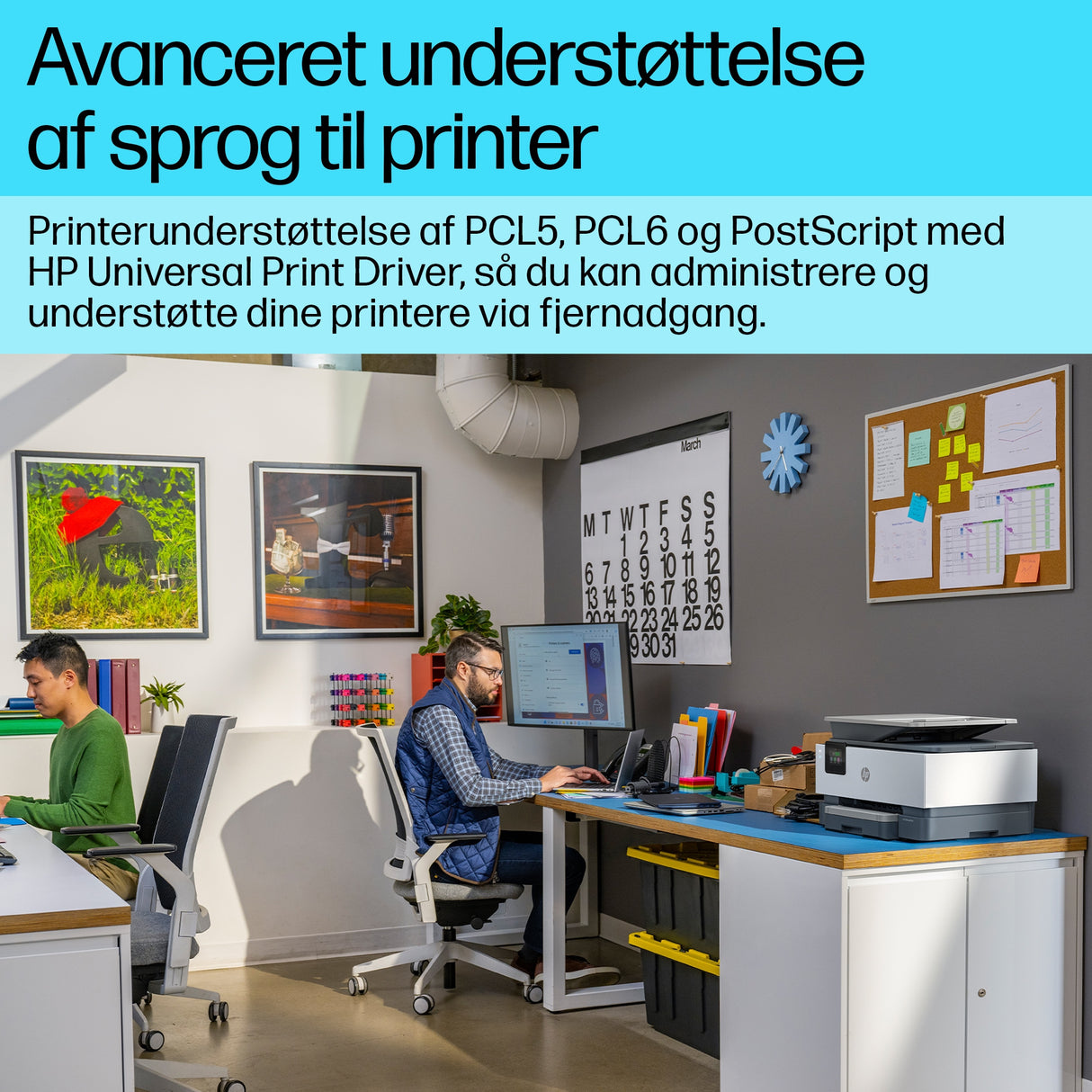 HP OfficeJet Pro 9120b Trådløst All-in-One Farve Printer, Tosidet print; Kopimaskine, scanner