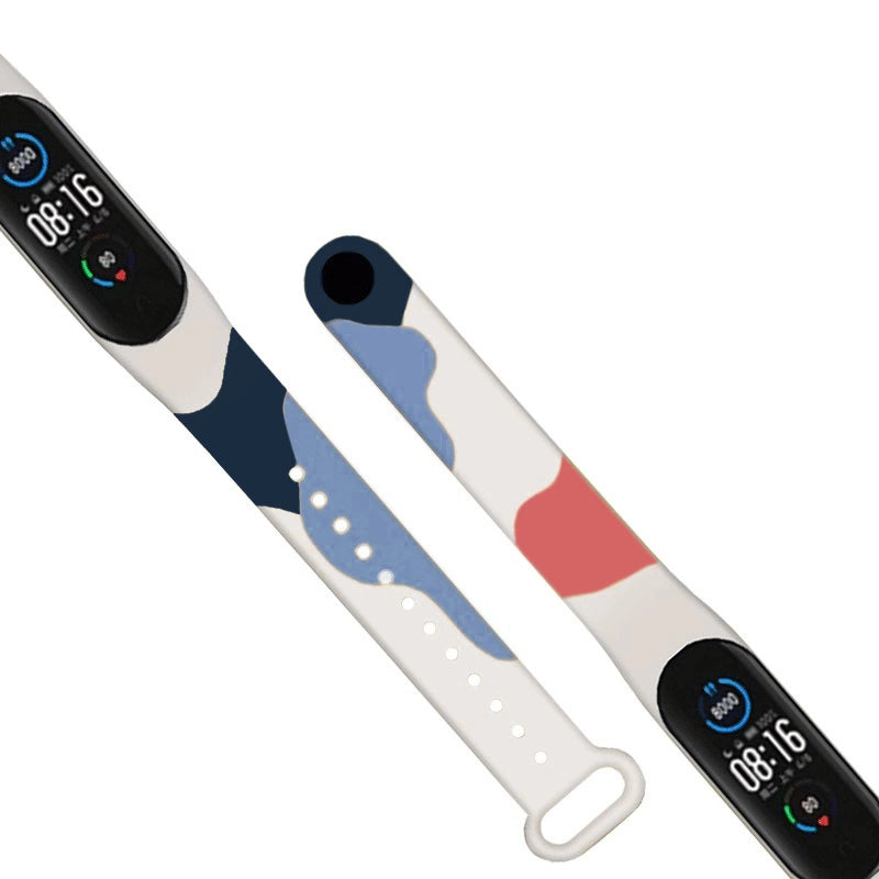 Strap Moro band til Xiaomi Mi Band 5 / 6 silikone rem armbånd ur mønster 10