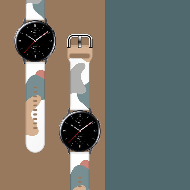 Strap Moro til Samsung Galaxy Watch 40 / 41 / 42 / 43 / 44 mm silikone armbånd ur band - mønster 2