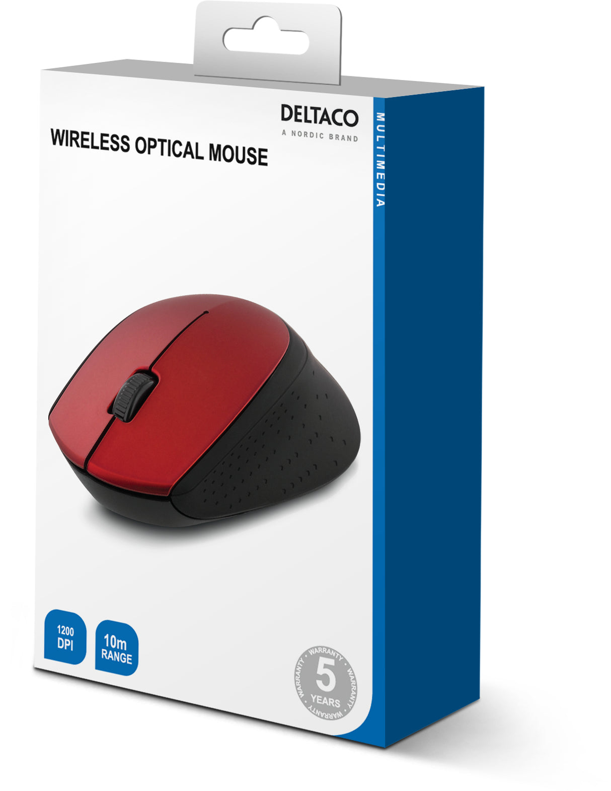 Deltaco MS-462 mus rød