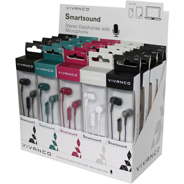 Vivanco 38899 hovedtelefoner/headset Ledningsført I ørerne Opkald/musik Flerfarvet