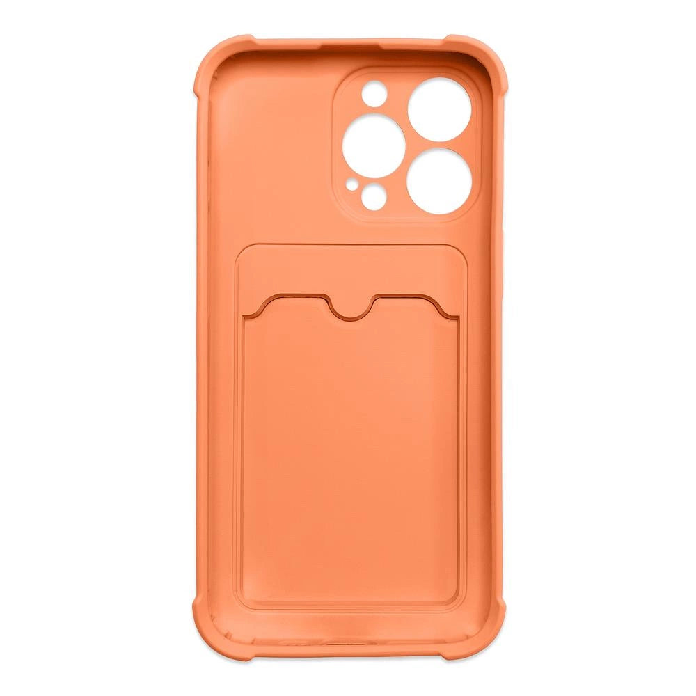 Card Armor Case Pouch Cover til Xiaomi Redmi 10X 4G / Xiaomi Redmi Note 9 Card Wallet Silicone Armor Cover Air Bag Orange