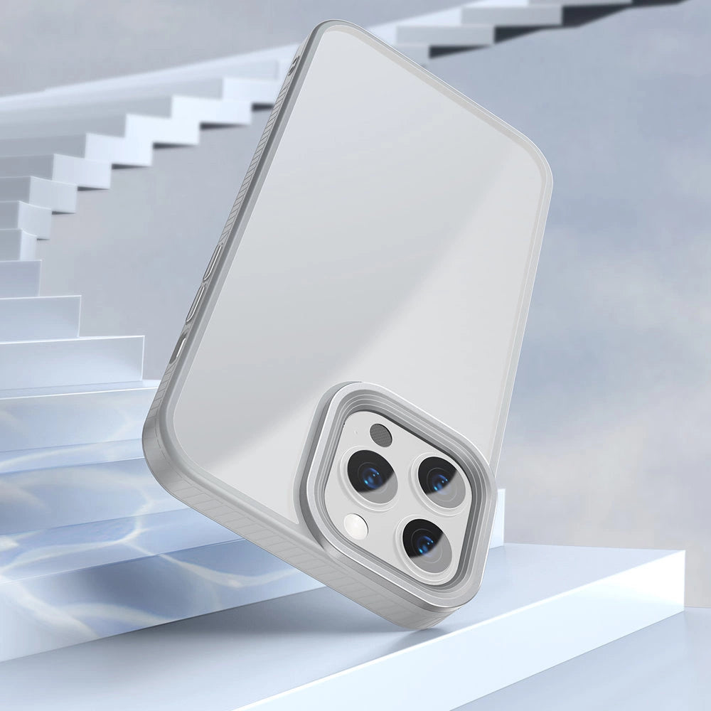 Baseus Crystal Phone Case Armor Case til iPhone 13 Pro med Gel Frame grå (ARJT000413)
