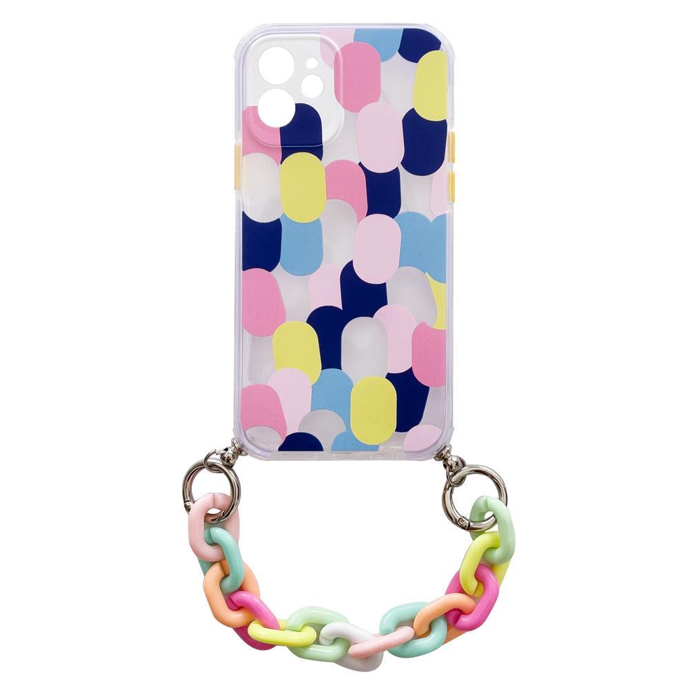 Farve Kæde Case Gel Fleksibel Cover Kæde Kæde Charm For Samsung Galaxy S21 Ultra 5G Multicolor (1)