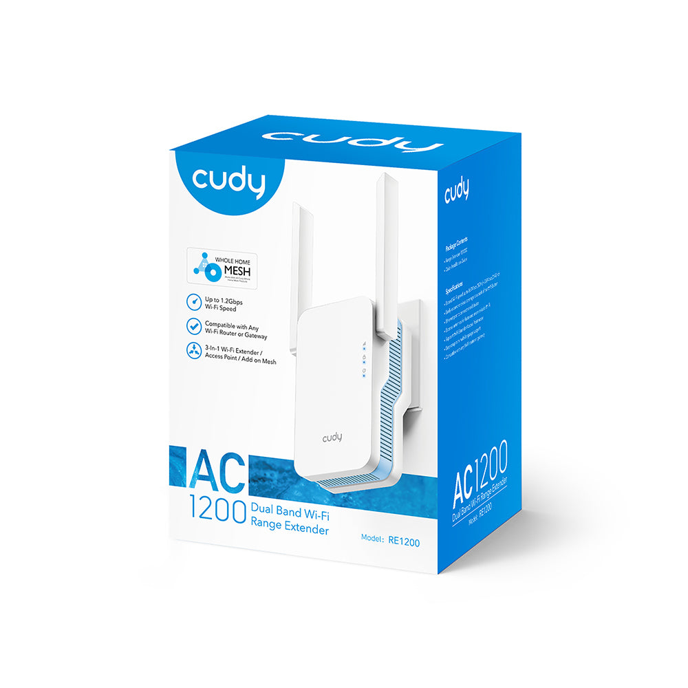 Cudy Wi Fi Repeater Re1200 Wf5 Ac1200 Mesh