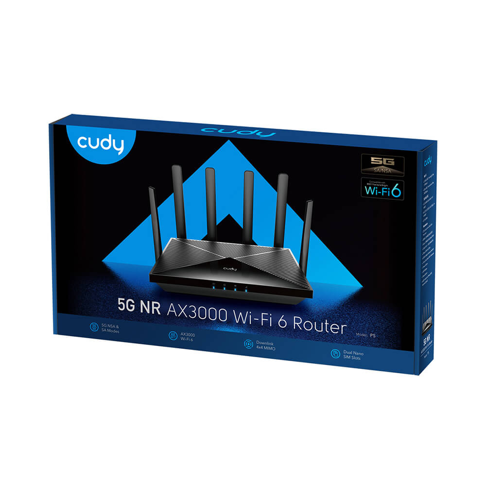 Cudy 5 G Router P5 Rel16/Wf6 Ax3000 Gigabit 2x Sim