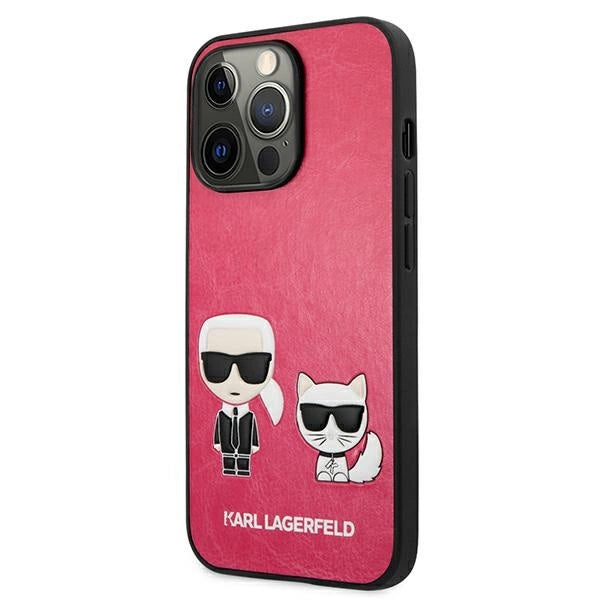 Karl Lagerfeld Ikonik Karl&Choupette Case for iPhone 13 Pro / iPhone 13 - Fuchsia