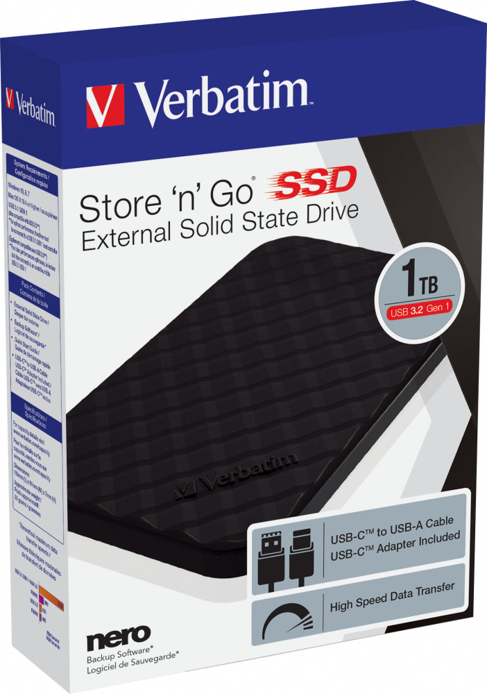 Verbatim Store 'n' Go 1 TB USB Type-C 3.2 Gen 1 (3.1 Gen 1) Sort