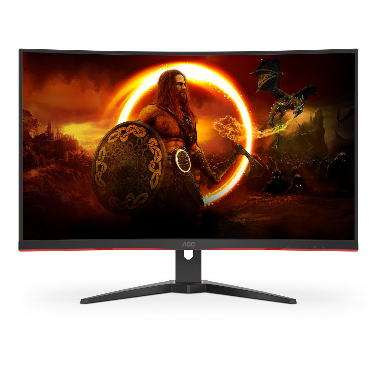 AOC G2 C32G2ZE/BK computerskærm 80 cm (31.5") 1920 x 1080 pixel Fuld HD LED Sort, Rød