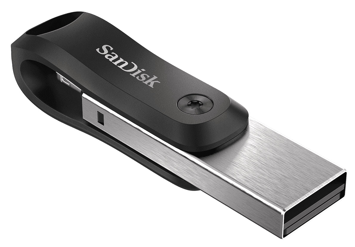SanDisk iXpand USB-nøgle 64 GB USB Type-A / Lightning 3.2 Gen 2 (3.1 Gen 2) Sort, Sølv