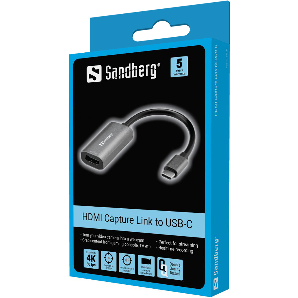 Sandberg 136-36 USB grafisk adapter Grå