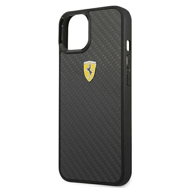 Ferrari FEHCP13SFCABK iPhone 13 mini 5.4" black/black hardcase On Track Real Carbon