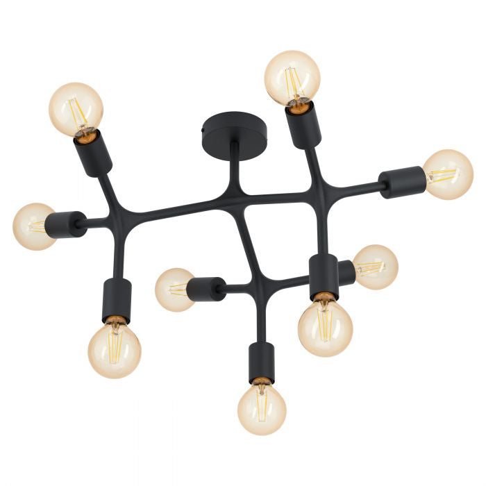 Eglo Bocadella 9L sort loftslampe