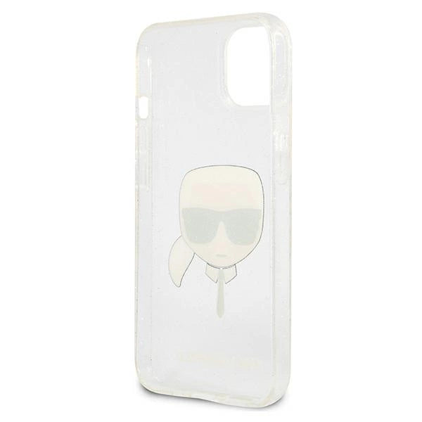 Karl Lagerfeld Glitter Karl's Head case for iPhone 13 mini - silver