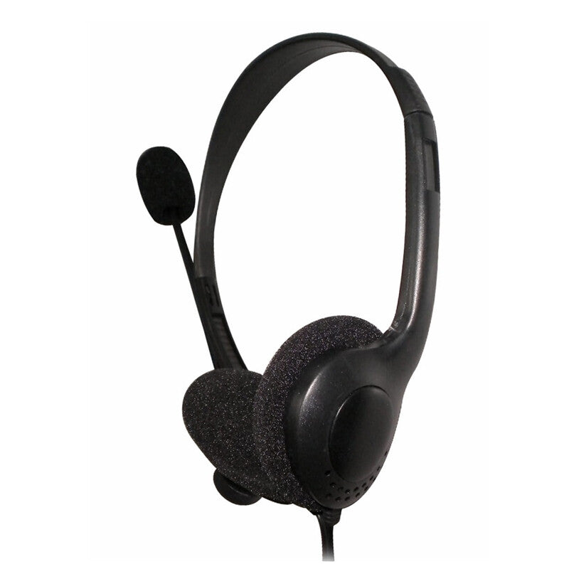 Omega FIS1020 Hovedtelefoner Ledningsført Headset Kontor/Callcenter Sort