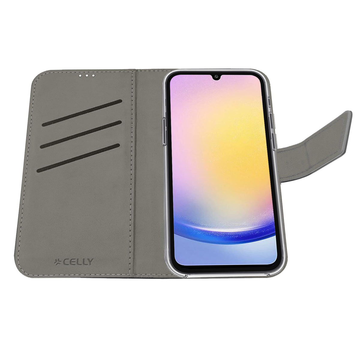 Celly WALLY mobiltelefon etui 17 cm (6.7") Tegnebogsetui Sort